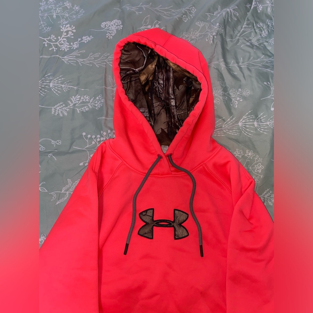 Neon Pink w/ Camo Under Armour Hoodie